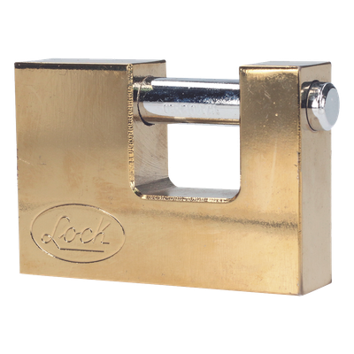 Candado de Acero para Cortina Metálica / Nivel de Seguridad 6 / Cilindro 5 Pernos / Gancho 12 mm / Cavidad 30 mm / Llave Estándar
