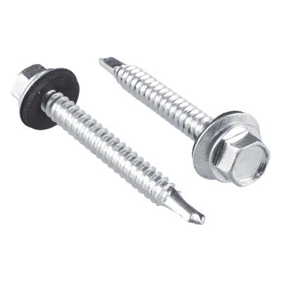 Pija Autoperforante / Cabeza Hexagonal con Rondana / #14 x 1-1/4″ / Acero Galvanizado / Neopreno / DIN 7504K / 50 Piezas