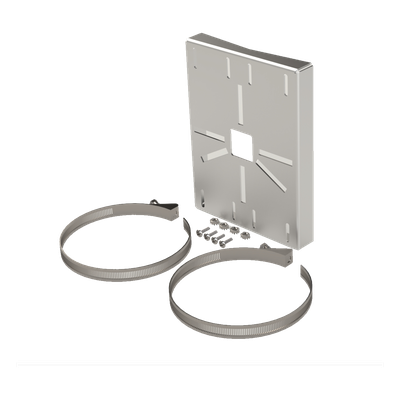 Montaje Universal para Cámara / Acero Galvanizado Calibre 16 / Poste 2′ a 5′ / Acabado Rugoso Fino / Exterior