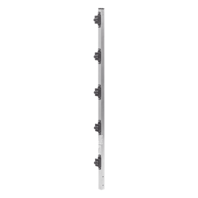 Poste de Paso para Cerca Electrificada / Aluminio PTR 1 m (3.28 ft) / Perfil Cuadrado 1″ / 5 Aisladores Incluidos