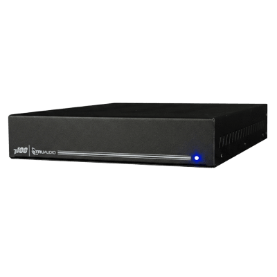 Amplificador Clase D / 2 Canales / 100W @ 8Ω / 150W @ 4Ω / Salida Subwoofer / Control IR / Voltaje Dual 110-240 VCA / Salidas en Bucle
