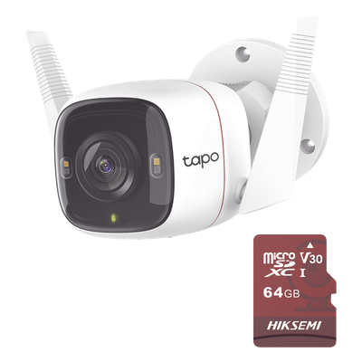 Cámara IP Wi-Fi / 4K 3840×2160 / Wi-Fi 5 Doble Banda / IR 30 m (98.4 ft) / Detección de Movimiento / Compatible con Alexa y Google Home