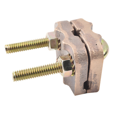 Conector Antivandálico de Varilla a Cable / Bronce Estañado / Varilla 5/8″ a 1″ / Cable Calibre 4 a 3/0 / Tubería 3/8″ a 3/4″