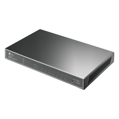 Switch Gestionado / 8 Puertos Gigabit / 4 Puertos PoE+ 30 W / Presupuesto PoE 62 W / Gestión Cloud / L3 Static Routing / Sin Ventilador / Carcasa Metálica