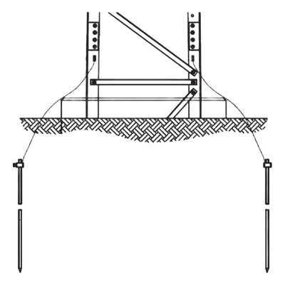 Sistema de Aterrizaje de 3 Piernas / Acero Galvanizado / Carga 5.000 kg / Secciones 13-21