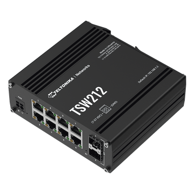 Switch Industrial Administrable L2 / 8 Puertos GE + 2 SFP / Profinet / Ethernet/IP / -40°C a 75°C / IP30