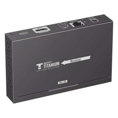 Receptor HDMI IP / 4K@30Hz / 1080p@60Hz / Alcance 120 m (393.7 ft) / Cat6/6a / Control IR / Switch IGMP