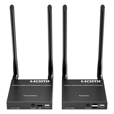 Extensor HDMI Inalámbrico / 4K@60Hz 4096×2160 / KVM Integrado / Banda 5G / Alcance 50 m (164 ft) / 1 a 4 Pantallas