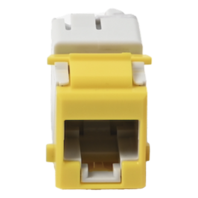 Jack Keystone / Cat5e UTP / Impacto 110 / T568A-B / -10 a 60°C / Amarillo
