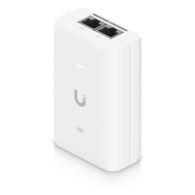Adaptador PoE+ / 30 W / 2.5 Gbps / 48V 0.65A / (2) Puertos RJ45 Blindados / LED Indicador / Protección contra Sobretensiones