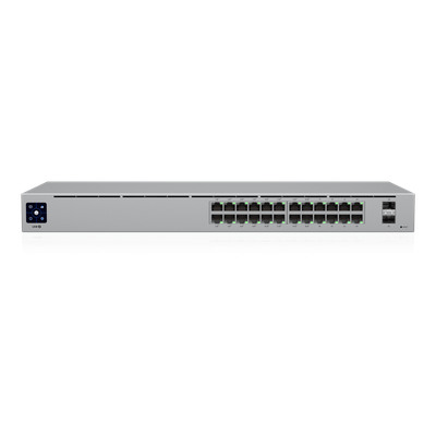 Switch Capa 2 / 24 Puertos Gigabit / 16 Puertos PoE+ / 95W Total / 2 Puertos SFP 1G / Sin Ventilador / 52 Gbps Switching Capacity