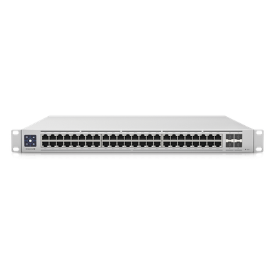 Switch PoE Administrable Capa 3 / 48 Puertos 2.5GbE RJ45 PoE+ / 4 Puertos 10G SFP+ / 720W PoE Total / Pantalla Táctil 1.3″ / 320 Gbps