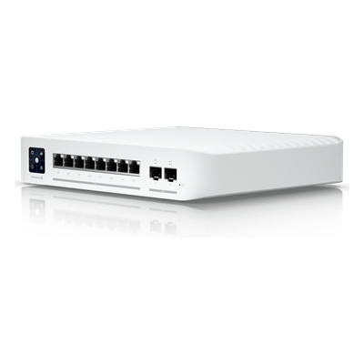 Switch Capa 3 / 8 Puertos 2.5G PoE+ / 2 Puertos SFP+ 10G / 120W PoE / Pantalla LCM 1.3″ / 40 Gbps