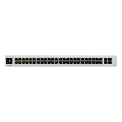 Switch PoE administrable / 48 puertos Gigabit PoE+ / PoE++ 802.3bt / 4 SFP+ 10G / 600W / 1.72′ de alto