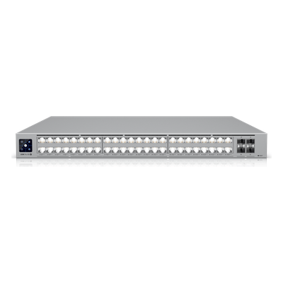 Switch PoE Capa 3 / 48 Puertos PoE+++ / 32 × 10 GbE + 16 × 2.5 GbE / 4 × SFP28 25 G / 1080 W / 920 Gbps Switching / 1U Rack