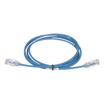 Cable de Parcheo UTP / Cat6 / 28AWG / 3.8 mm / 0.61 m (2 pies) / Azul / LSZH-CM / PoE++