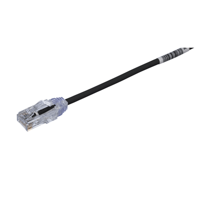 Cable de Parcheo UTP Cat6A / CM-LSZH / 28AWG Diámetro Reducido / 0.30 m (1 Pie) / Negro