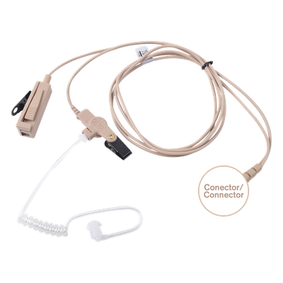 Kit de Micrófono-Audífono / 2 Cables / Tubo Acústico / Kevlar / -30°C a +75°C / Motorola MOTOTRBO