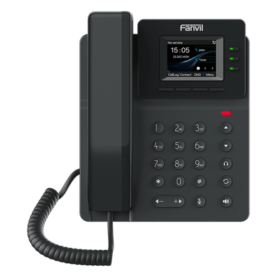 Teléfono IP Empresarial / 4 Líneas SIP / Pantalla LCD 2.4 Pulgadas Color / Conferencia 6 Vías / PoE 802.3af / Audio HD Opus