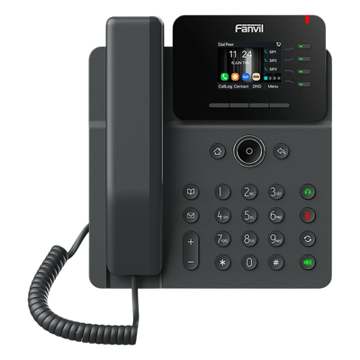 Teléfono IP Empresarial / Wi-Fi 6 Dual Band / 4 Líneas SIP / Pantalla 2.4″ HD / Bluetooth 5.4 / PoE Gigabit / Conferencia 6 Vías
