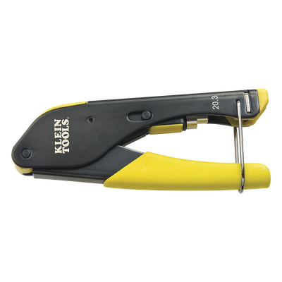 Pinza de Compresión para Conector F / Cables RG59 y RG6/6Q / Acero Antioxidante / Mango con Seguro / 5.59′ (1700 mm) de Longitud