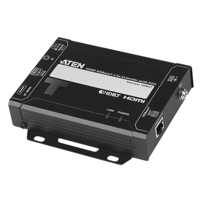 Transmisor HDBaseT-Lite HDMI / PoH / 4K@60Hz a 35 m (Cat 5e/6) – 40 m (Cat 6a) / 1080p a 60 m (Cat 5e/6) – 70 m (Cat 6a) / HDBaseT Clase B / RS-232 e IR bidireccional / HDCP 2.2 / HDMI 2.0