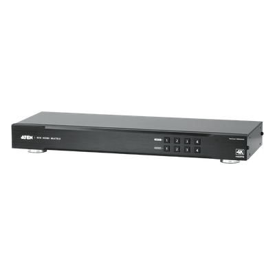 Conmutador Matricial HDMI / 4×4 / 4K UHD y DCI / 10.2 Gbps / RS-232 e IR / 5m entrada 16ft salida