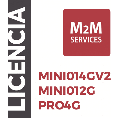 Licencia de Servicio M2M / 1 Año / Comunicación Ilimitada / Activación por Código / Compatible con MINI014GV2, MINI012G y PRO4G
