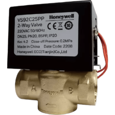 Válvula de Control Eléctrica / 2 Vías / Retorno por Resorte / DN25 / BSPT 1″ / 220 V CA / Fan Coil