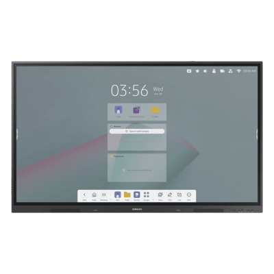Pantalla Interactiva / 75″ / 4K UHD 3840×2160 / Táctil IR 8 ms / Brillo 400 nits / Android 14 EDLA / Wi-Fi y Bluetooth / VESA 800×400