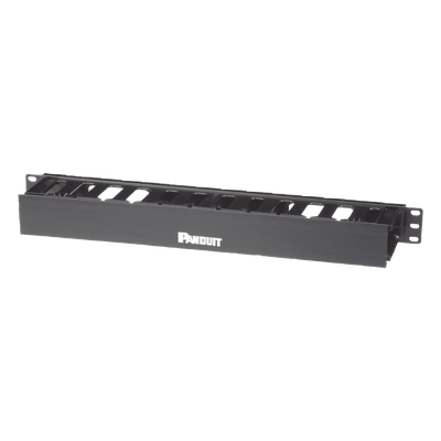 Organizador de Cables Horizontal / 1UR / 19 pulgadas (483 mm) / Solo Frontal / Gestión Coaxial, Fibra y Categoría 5e/6