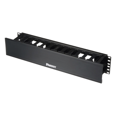 Organizador de Cables Horizontal / 2UR / 19in / Frontal con Tapa Extendida / ABS