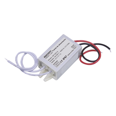 Fuente de alimentación / 12 VCC / 1 A / IP67 / 46x20x30 mm / -30°C a 50°C / 100-240 VCA