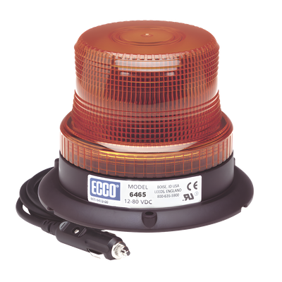 Mini Burbuja LED / Ámbar / Montaje Magnético / 12-80 VCC / 5.6″ Diámetro / SAE J845 Clase III / -30°C a 50°C