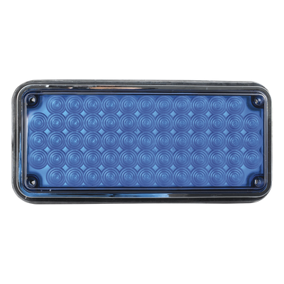 Luz de Advertencia LED / 66 LED / 7×3″ / 12 VCC / 10 Patrones de Destello / Montaje Permanente / Color Azul