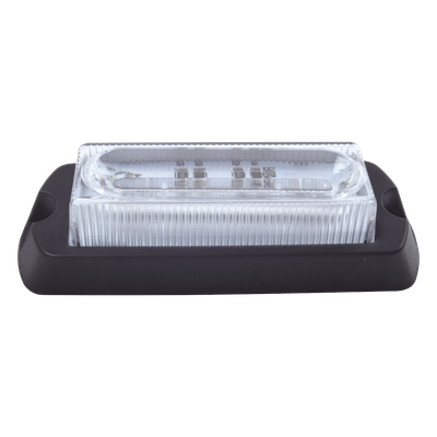 Luz de Advertencia LED / 4 LEDs Gen III Ultra Brillantes / 23 Patrones de Destello / 10-30 VDC / Ámbar / Montaje Permanente
