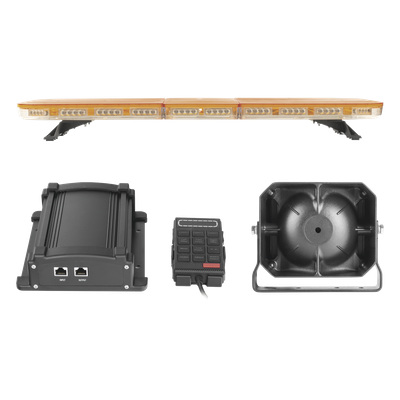 Kit de Señalización Industrial / Barra LED 118 cm (46.5 in) / 88 LED Hyperlux / Sirena 100 W / 45 Patrones Programables / Ámbar