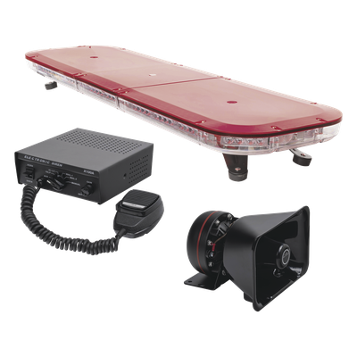Kit de Señalización de Emergencia / Barra LED 88 LEDs / Sirena 100W / Bocina 100W 8Ω / Controlador Integrado / 118 cm (46.5 in)