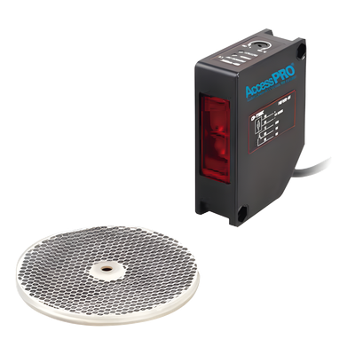 Detector Fotoeléctrico / Alcance 16 m (52.5 ft) / IP65 / Salida Relevador 30 VCC @ 1 A / Tiempo de Respuesta < 20 ms / LED de Alineación