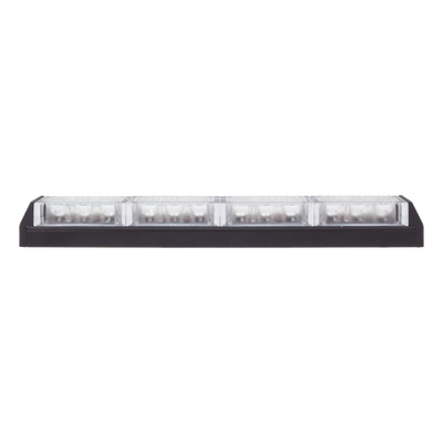 Barra de Luz de Advertencia / 4 Módulos LED / 12 LED Gen III / 11 Patrones de Destello / 10-16 VCC / 3 A Máximo / Uso Interior y Exterior