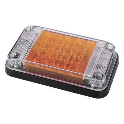 Luz de Advertencia LED / 7×4 pulgadas / 66 LED de Alta Intensidad / 12 VCC / 10 Patrones de Destello / Montaje Permanente