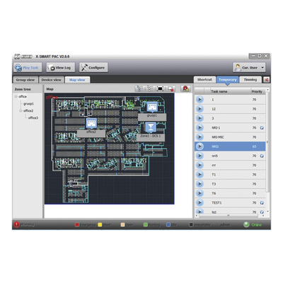 Software de Gestión PAVA / 20 Controladores / 20 Canales de Audio / Gestión Centralizada Ethernet / Mapa Interactivo / Registro de Eventos