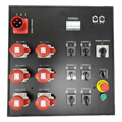 Controlador de Polipastos Eléctricos / 6 Canales / Trifásico 110V AC 60Hz / Control Directo / Chasis Metálico Touring-Grade