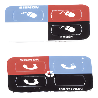 Icono para Identificación de Jacks / Montaje Plano o en Ángulo / Cat 5e/6/6a / UL 94 V-0 / Bolsa 100 Piezas